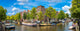 Canal and Bridge Amsterdam Wall Decal Panoramic Wall Decal