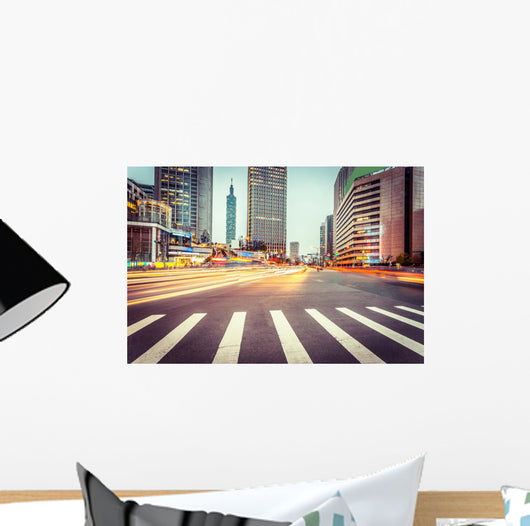 Light Trails Modern City Wall Decal