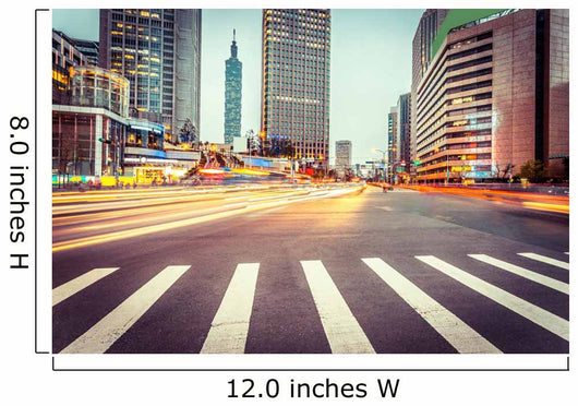 Light Trails Modern City Wall Decal