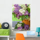 Colorful Lilac Flowers Basket Wall Decal