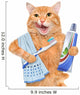 Brushing teeth cat. Wall Decal