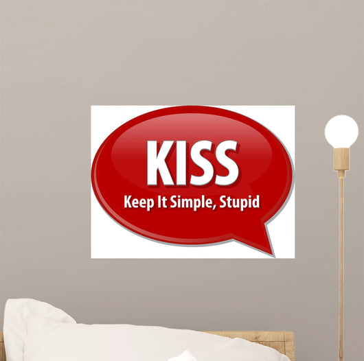 Kiss Acronym Word Speech Wall Decal