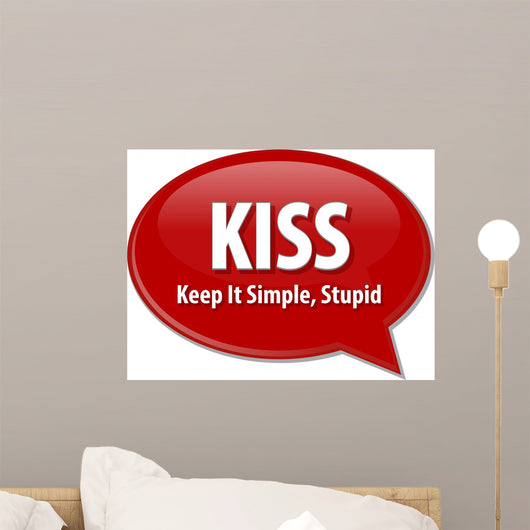 Kiss Acronym Word Speech Wall Decal