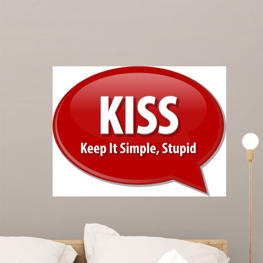 Kiss Acronym Word Speech Wall Decal