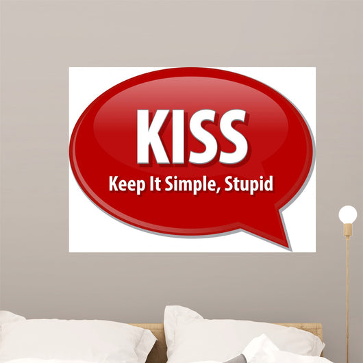 Kiss Acronym Word Speech Wall Decal
