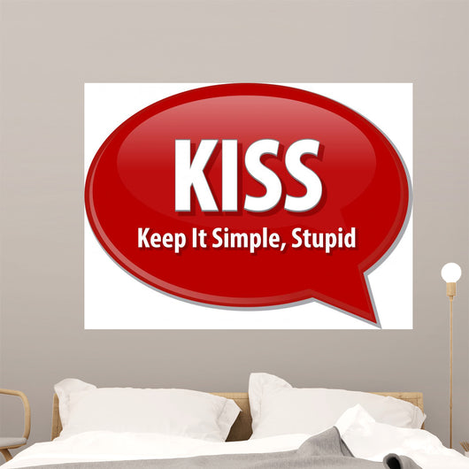 Kiss Acronym Word Speech Wall Decal