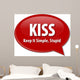 Kiss Acronym Word Speech Wall Decal