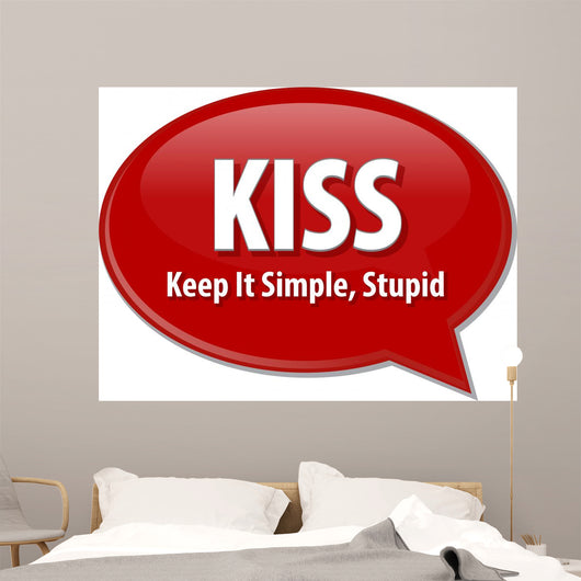 Kiss Acronym Word Speech Wall Decal