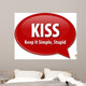 Kiss Acronym Word Speech Wall Decal
