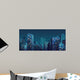 Night Cityscape Vector Illustration Wall Decal