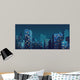 Night Cityscape Vector Illustration Wall Decal