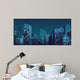 Night Cityscape Vector Illustration Wall Decal