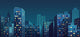 Night Cityscape Vector Illustration Wall Decal