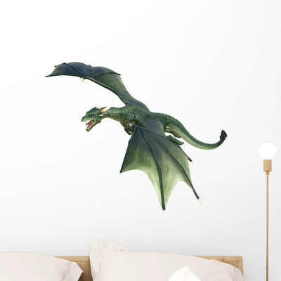 Dragon Wall Decal shown on a wall