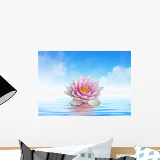 Lotus Flower and Reflections Wall Decal