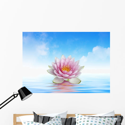 Lotus Flower and Reflections Wall Decal