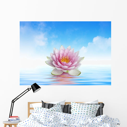 Lotus Flower and Reflections Wall Decal