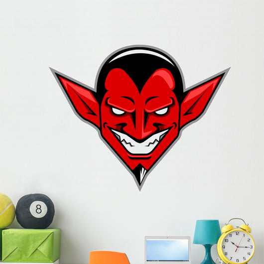 Classic Devil Head Wall Decal