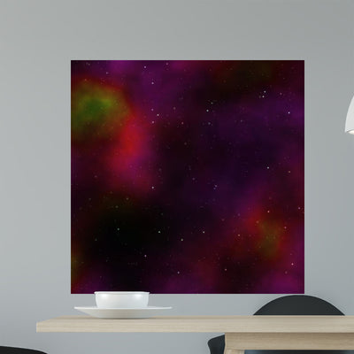 Outer Space Sky Wall Decal shown on a wall