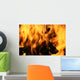 Flames Consuming Wood Wall Decal