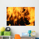 Flames Consuming Wood Wall Decal