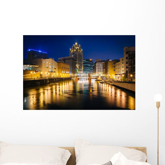Buildings along Milwaukee River Wall Decal