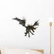 Spiky Flying Dragon Wall Decal