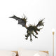Spiky Flying Dragon Wall Decal