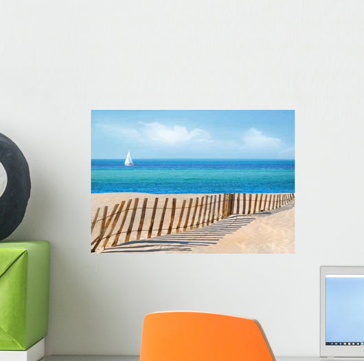 Sailboat and Sand Dune Wall Decal