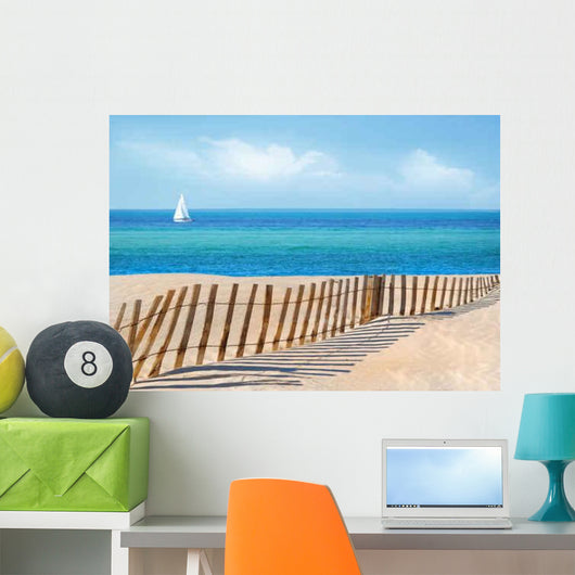 Sailboat and Sand Dune Wall Decal