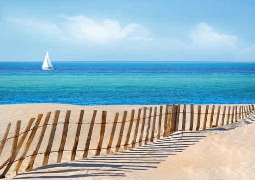 Sailboat and Sand Dune Wall Decal