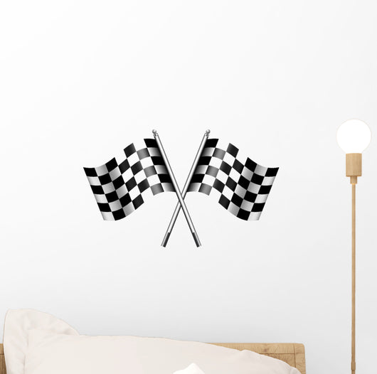 Chequered Flags Motor Racing Wall Decal