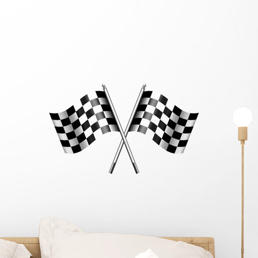 Chequered Flags Motor Racing Wall Decal