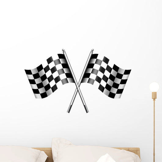 Chequered Flags Motor Racing Wall Decal