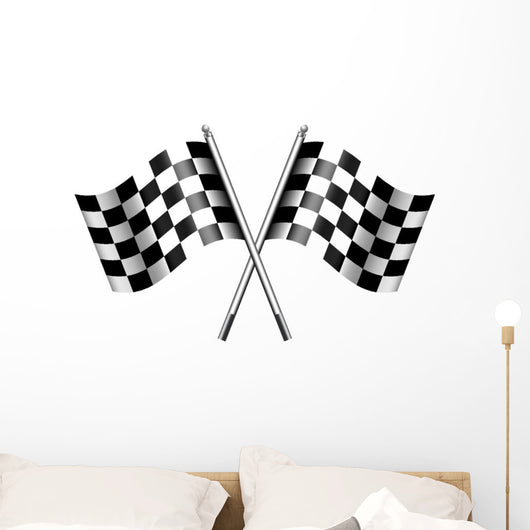 Chequered Flags Motor Racing Wall Decal