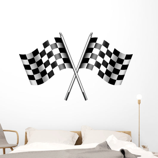 Chequered Flags Motor Racing Wall Decal