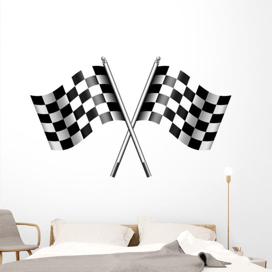 Chequered Flags Motor Racing Wall Decal