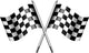 Chequered Flags Motor Racing Wall Decal