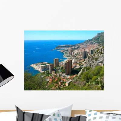 Monaco Wall Mural shown on a wall