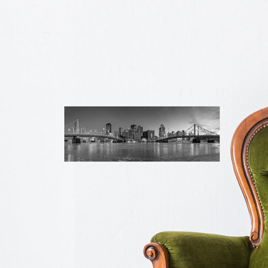 Skyline Downtown Pittsburgh Wall Decal