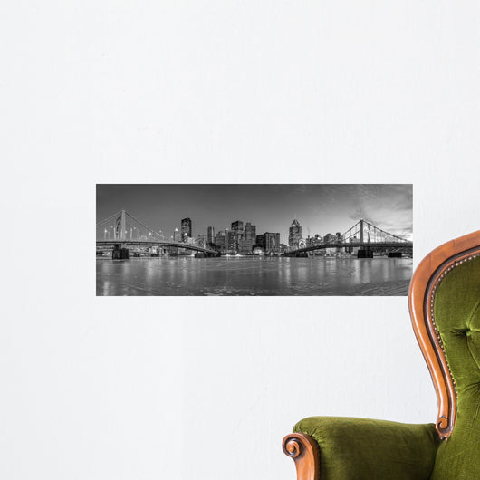 Skyline Downtown Pittsburgh Wall Decal