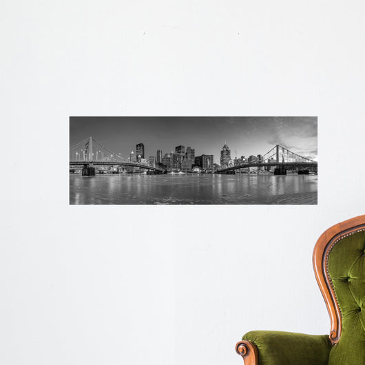 Skyline Downtown Pittsburgh Wall Decal