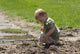 Toddler Playing Mud after Wall Decal