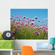 Pink Flowers Field Wall Decal