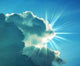 Sun Shining behind Dark Wall Decal