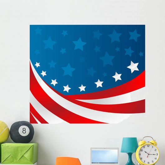 USA flag in style vector Wall Mural