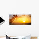 Art Beautiful sunrise over the tropical beach Wall Mural