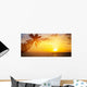 Art Beautiful sunrise over the tropical beach Wall Mural