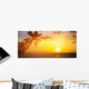 Art Beautiful sunrise over the tropical beach Wall Mural