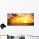 Art Beautiful sunrise over the tropical beach Wall Mural